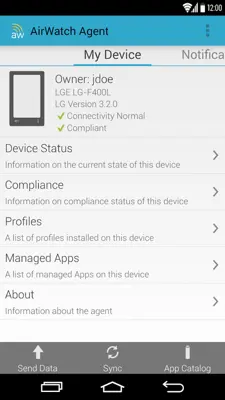 AirWatch Agent android App screenshot 6